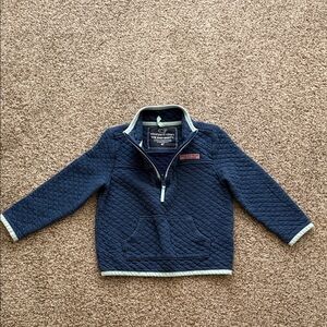 Vineyard Vines Kids Navy Quilted Pullover